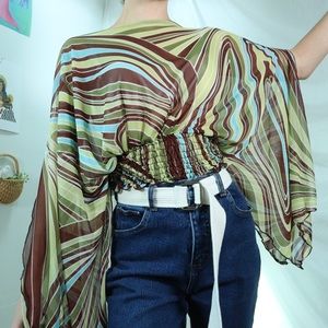 Retro 80s style vintage blouse